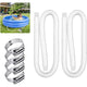 1.25" Diameter Pool Replacement Hose For Above Ground Pools, Pool Hose With Metal Clamp For Intex Filter Pump - 1.5