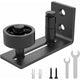 Heavy Duty Sliding Barn Door Track, 8 In 1 Black Carbon Steel Stop, Flush Bottom Design, Floor And Door Panels,