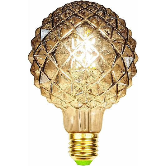 Retro LED Filament Edison Bulbs 4W Smoke Glass 220/240V E27 Crystal Decorative Light Bulbs Art Deco G95 Crystal