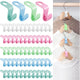 64 Pieces Hanger Hooks Plastic Hanger Connector Closet Hanger Connection Hook Perfect For Space Saving (Multi-Color)