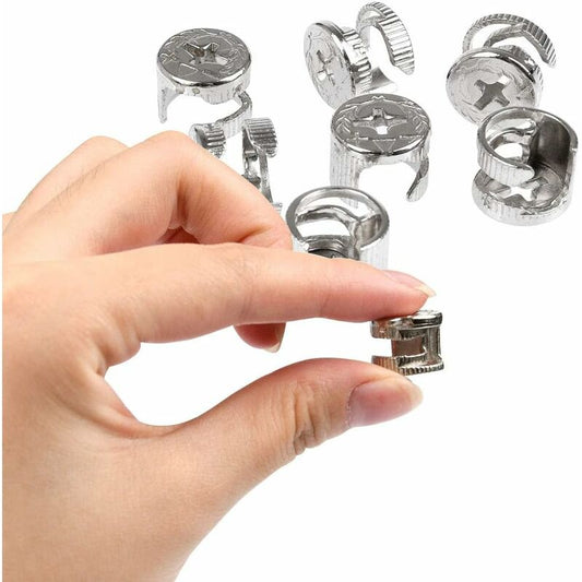 Cam Fittings 50 Pair Furniture Cabinet Panel Connection Ć15Mm Invisible Connector For Kitchen Cabinet, Cupboard, Wooden