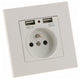 Sharplace Wall Socket, Wall Socket, Dual Usb 5V/2100Ma, 2 Port Usb Socket Convenient And Easy To Manage