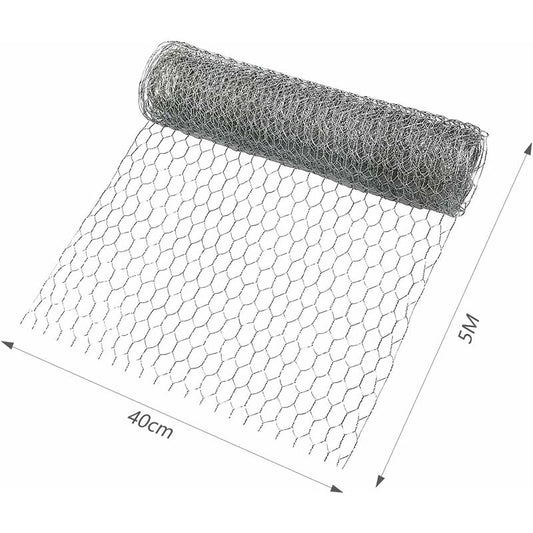 Galvanized Hexagonal Chicken Wire 400Mm X 5M For Craft Projects, Gardening, Home Decor