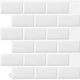10 pcs White 3D Wall Tile Sticker Kitchen Bathroom (30.5X 30.5Cm)
