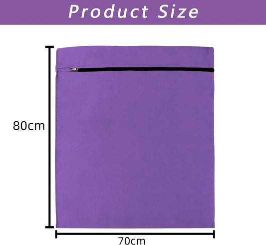 Pet Laundry Bags - Polyester Twill Laundry Bags - Large Zippered Laundry Bags - Prevents Pet Hair from Clogging Laundry Bags - Washing Machine Safe, 70 x 80 cm, Laundry Bag for Dogs, Cats, and Rabbits (Purple) - L