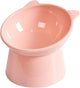 Cat bowl - Non-slip feeder - Tilting bowl - Anti-vomiting - Angled design - Blue - Perfect for cats - Indoor use - Pet accessories - Pink
