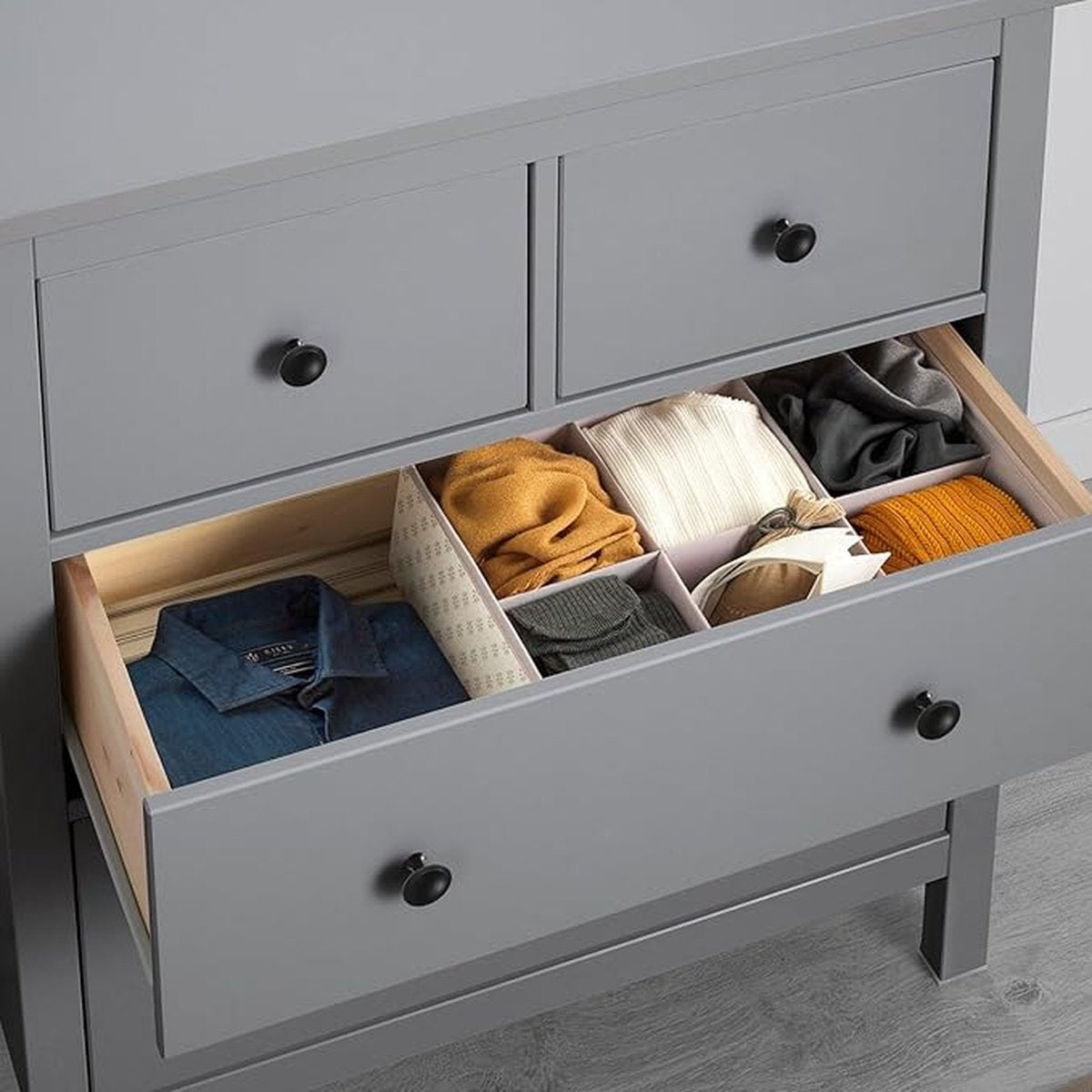 Set of 12 vintage black 28mm metal drawer and cabinet handles, easy to install, durable and stylish.