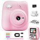 48MP Kids Digital Camera with Instant Print, 1080p FHD, 10x Zoom, 32GB Memory Card, 3-inch Screen, Pink