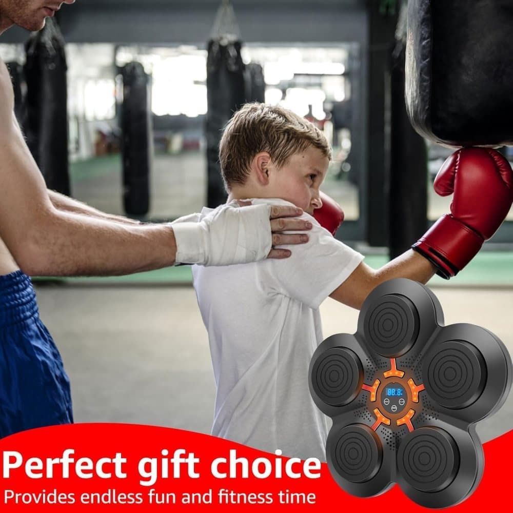 Smart Electric Boxing Trainer with Speaker, Black, Compatible with Smart Music Boxing Machine(Children)
