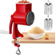 Manual nut grinder with 2 removable drum blades, cheese grater, peanut and almond grinder