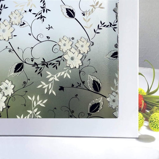 Frosted window film self-adhesive privacy UV protection decorative plastic for glass, 17.7 x 78.7 inches