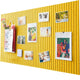 30x45cm Self-Adhesive Photo Board, Decorative Cork and Wall Panel Bulletin Board with Acoustic Panels for Photos and Messages, for Home and Office, Yellow