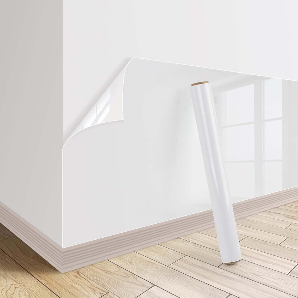 Transparent Wall Protection Film Static Adhesion Removable Durable Water and Oil Resistant Easy to Clean Furniture Foil Wall Decoration, 40 cm × 5 m