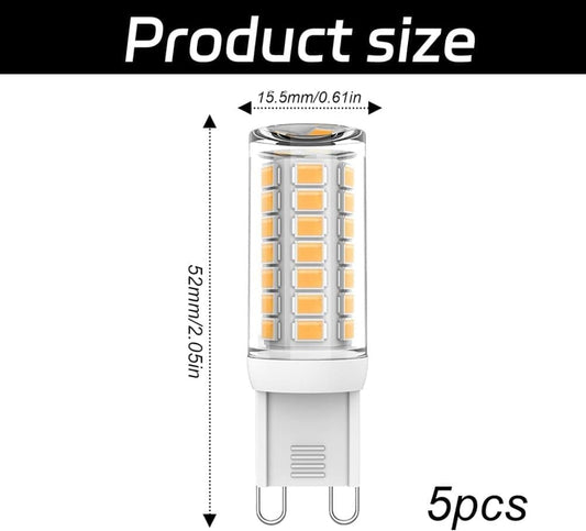 5pcs G9 LED Bulbs 3W White Light