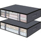 2-Pack Foldable Storage Boxes for Clothes and Blankets, Under-Bed Drawers, Multifunctional Spacious, Gray