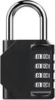 4-Digit Combination Lock with Long Shackle for Cabinets Fences Toolboxes Suitcases, 1.5\