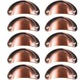 10 Pcs Red Copper Vintage Shell Handles for Drawer Cabinet, 8.2 x 3.5 cm