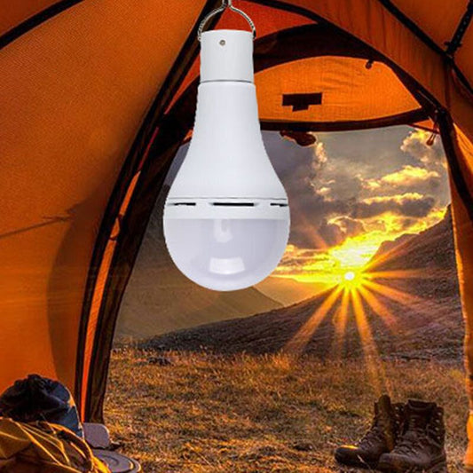 2 Pack USB Rechargeable 7W E27 LED Battery Bulbs with Remote Control and Hook