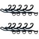 10 Pack Plastic Sock Hangers with Front Hooks, Retail Display Hanging Clips, Black