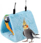 1 Piece Plush Parrot Hammock Winter Warm Hanging Bed Blue