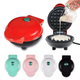 420W Mini Portable Electric Waffle Maker, ideal for home breakfast, pancake & dessert baking(Red)