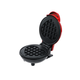 420W Mini Portable Electric Waffle Maker, ideal for home breakfast, pancake & dessert baking(Red heart)