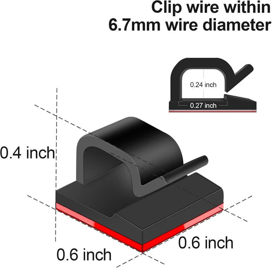 120-Pack Self-Adhesive Cable Clips