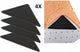 4x Anti-Slip Carpet Stickers | Rug Adhesive Tape | Self-Adhesive Carpet Tape | Rug Stickers | Black