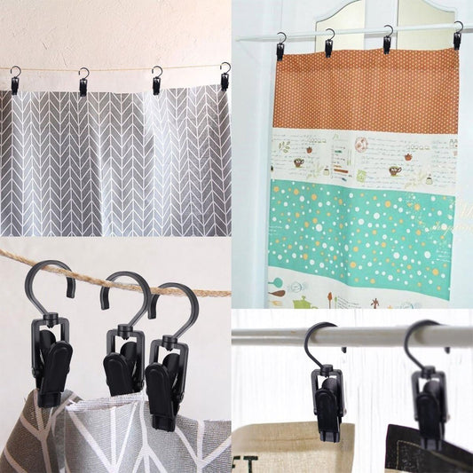 20 Towel clips - Dishcloth hooks - Towel clips - Clips - Buckles - Hooks - Clothes clips - Laundry clips - Clothes clips - Trouser hangers - Boot clips - Sock clips - Black