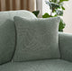 Waterproof cushion cover 45x45 - set of 2 cushion covers - Grass green jacquard leaf pattern