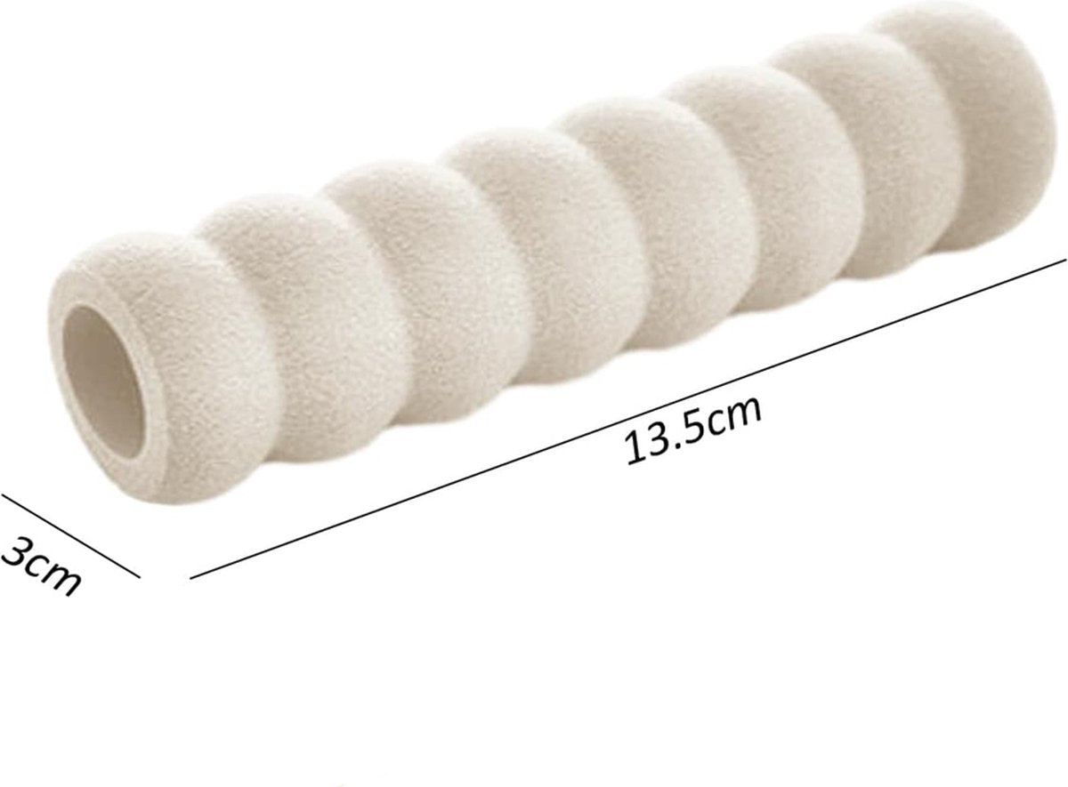 Door Stop - 4 Pieces - Wall Protector - Door Handle Protective Cover - Door Handle Buffers - Flexible Door Stoppers - Foam Door Handle Protector - Door Hardware - Bumper - Child Safety - Foam Rubber - White