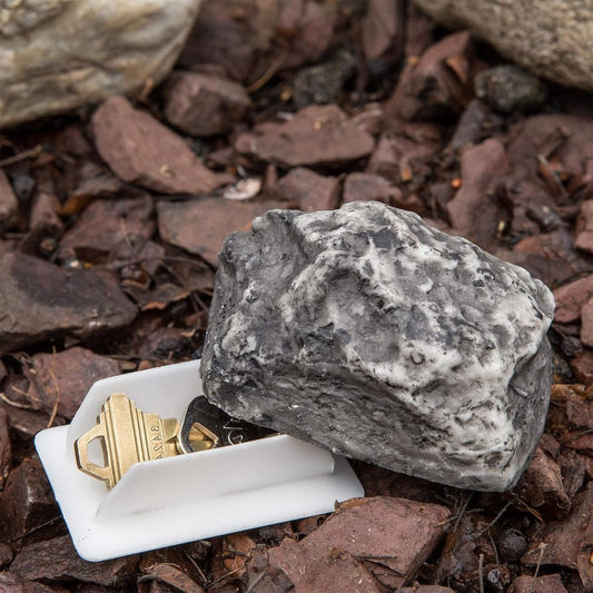 Fake Stone - Hollow Stone - Outdoor Hiding Place for House Keys - Plastic Fake Stone - Anti-Burglar - Security - Discreet - Safe Way to Hide a Key - Hide Keys in an Unfindable Hiding Place - 1 Piece