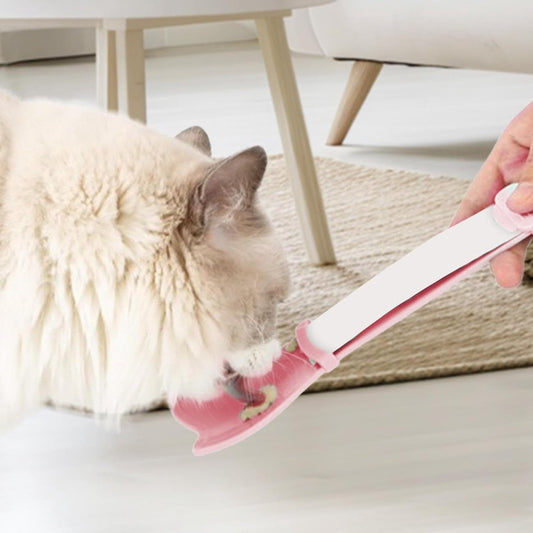 Cat Food - Cat Treats Spoon - Cat Treats Spoon - Snack Spoon for Pets - Feeder - Cat Treats Spoon - Cat Spoon - Hanging Design - For Squeezing Out Puree and Snacks - 3 Pieces