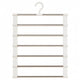 6-in-1 Trouser Hanger - Clothes Hanger - Space-Saving - Hang Up to 6 Trousers - Multiple Trousers - For Women and Men - For Trousers, Scarves, Jeans, Clothing, Towels, Skirts - 50.5x35.5 Cm - White - 1 Piece