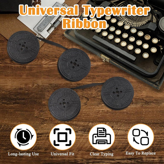2 pairs - universal typewriter ribbons - typewriter ribbons - with double spool - double spool ribbon - typewriter ink ribbon - vintage typewriter ribbon replacement - replacement pack - for most typewriters - typewriter accessories - black