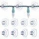 60 pieces - String Light Suction Cups - Suction Cup Hook - String Light Hanging Hooks - Suction Cups for String Lights - Suction Cup Holder for String Lights - Hooks - for party lighting, lighting and Christmas decorations - for windows and glass - transp