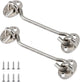 pieces - Wind hook - 6 inch - Wind hooks - Door hinges - Door bolt - Hinge - barn door hook - hook and eye bolt - cabin hooks and eye bolt - swivel window hook - door hooks - lock - for sliding door, bedroom, bathroom - 150*39 mm - silver