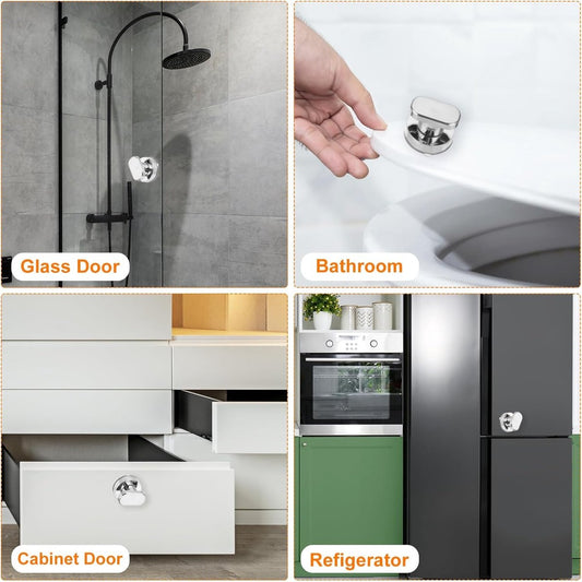 pieces - Door handle - Suction cup door grip - Suction cup handle - suction cup glass mirror door handle - suction cup handles for sliding doors - shower door handle - self-adhesive push-pull armrest - cabinet handles - for window, cabinet, toilet - 62x50