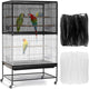 Birdcage Mesh Cover - Universal Birdcage Cover - Birdcage Splash Guard - Seed Catcher - Dust Cover for Birdcage - Birdcage Cover Skirt - Dustproof Mesh Cover - Dust Cover - Net - Birdcage Accessories - 40*150-220 cm - Black and White