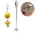 2 pieces - Bird Feeder - Small Animals Fruit and Vegetable Holder - Stainless Steel Vegetable Skewer - Food Finder - Hanging Food Feeding and Handling Tool - for Parrots, Cockatoos, Cockatiels - 20cm and 12cm - Silver