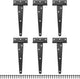 pieces - T-hinge for door - with screws - 6 inch - shed door hinge - T-door hinge - T-hinges - T-hinge - exterior door hinges - for wooden fences, sheds, cabinets and windows - black - 6.4*25 cm