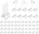 80 pieces - acrylic card holders - acrylic place card holders - reusable - transparent label holders - table menu holders - playing card holders - display stand - photo display - 2*2*1.3 cm - transparent
