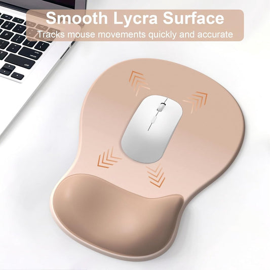 Gel mouse pad - mouse pad with wrist rest - Gaming Mouse Pad - Mouse Pad with Memory Foam Wrist Rest and Non-Slip Base - Non-Slip - Desk Accessories for Office - Office - For Computer, Cafe, Home & Office - 26 Ć 19.5 cm - Gradient Apricot