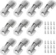 10 pieces - hinges - 3 inch - invisible stainless steel hinges - 90 degrees - cabinet hinges - kitchen door hinges - with screws - for furniture doors, drawers, windows and wardrobes - no drilling required - 77*32 mm - silver