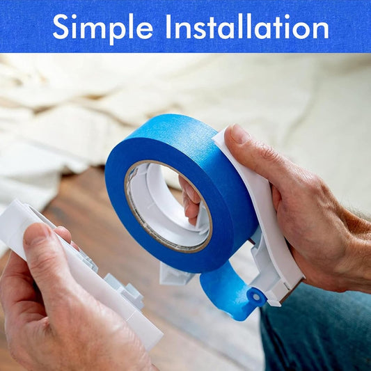 Tape Dispenser - Portable masking tape dispenser - adhesive tape dispenser - Seam sticker tool - for wall and floor painting - for paintwork, windows and door frames - 15*10.4 cm - white