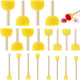 20 pieces - Sponge brushes - Brushes - Paint brushes - Children's Round Sponge Brushes - sponge paint brushes - graffiti painting tools - for children's art and DIY painting - 5 sizes - yellow