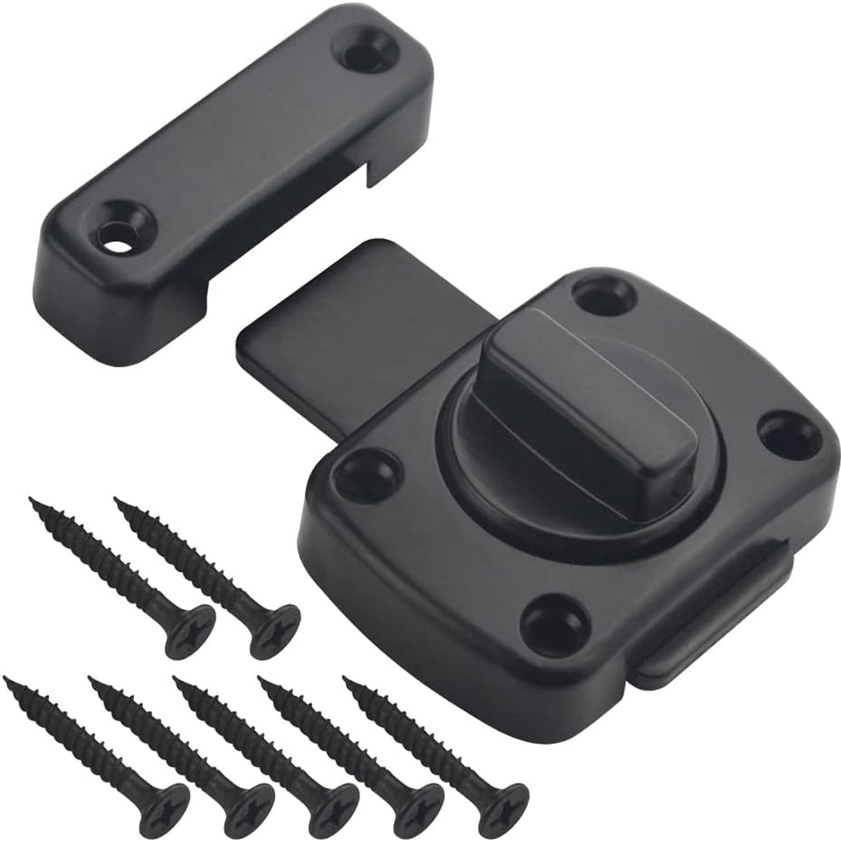 2 pieces - Door locks - swing door locks - zinc alloy door locks - bathroom door lock - security lock - door bolt - for home security, bathroom, bedroom, toilet - black
