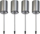 4 pieces - Candle holder - candle holder - candlestick - Christmas wreath candle holders - metal candlestick - Christmas decorations - home decor - candle accessories - 2.5*2.5*11 cm - silver