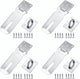 Padlock with screws - 4 Pieces - Hasp Padlock Holder - Padlock Lock - Exterior Door Lock - Padlock Door Handle - Door Lock with Screws - Door Padlocks for Doors, Cabinets