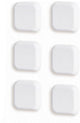 6 Pieces - Door Protectors - White - Indoor Door Stops - Wall Protector - Door Buffer - Self-Adhesive - Wall Protection - 42*42*12mm - Silicone - Door Handle Buffers